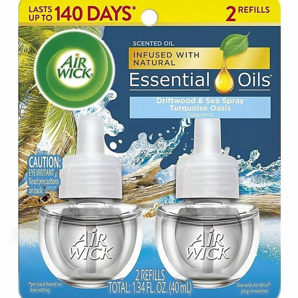 Air Wick Scented Oil Warmer Refill - Oil - 0.7 fl oz- Turquoise Oasis - 45 Day - 12 / Carton - Long Lasting
