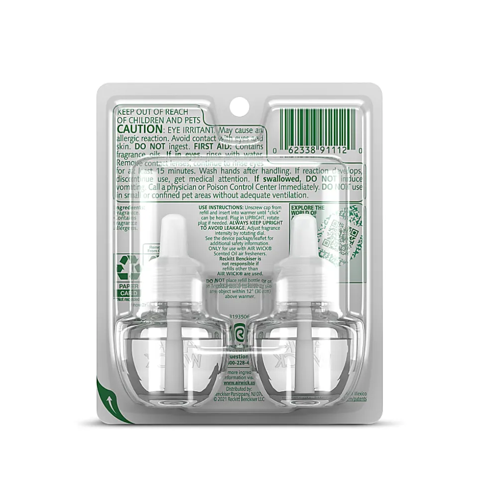 Air Wick Scented Oil Warmer Refills, 0.67 Oz, Summer Delights, 2 Refills Per Pack, Carton Of 6 Packs