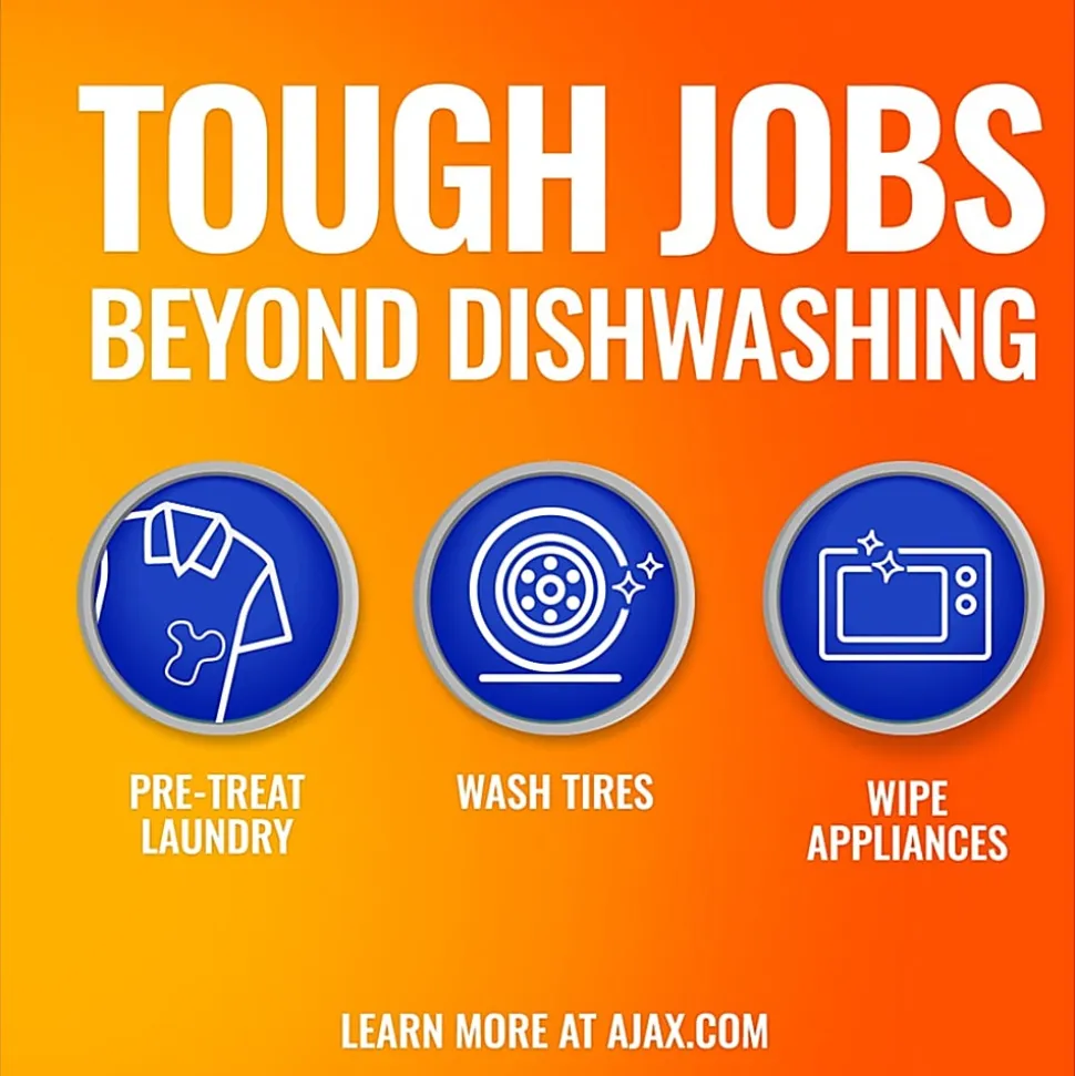 Ajax® Liquid Dishwashing Detergent, Orange Scent, 28 Oz Bottle