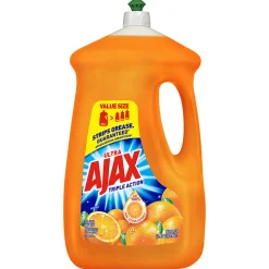 AJAX Triple Action Dish Soap - 90 fl oz (2.8 quart) - Orange Scent - Pleasant Scent, Phosphate-free, Kosher-free - Orange - 1 Each