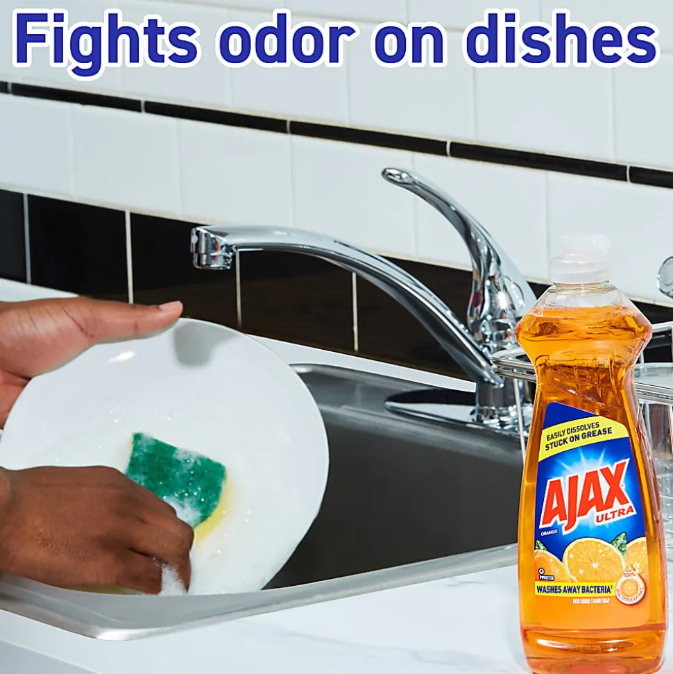 Ajax® Triple-Action Dishwashing Liquid, 52 Oz Bottle, Orange