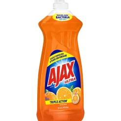 AJAX Ultra Triple Action Liquid Dish Soap, Orange Scent, 28 Oz, Case Of 9 Bottles