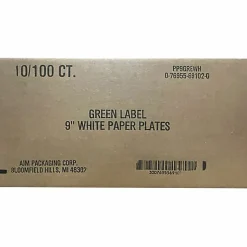 AJM Packaging Green Label Paper Plates, 9