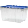 Akro Mils Keep Storage Box Container With Lid, 21 1/2" x 15" x 12 1/2", Clear/Blue
