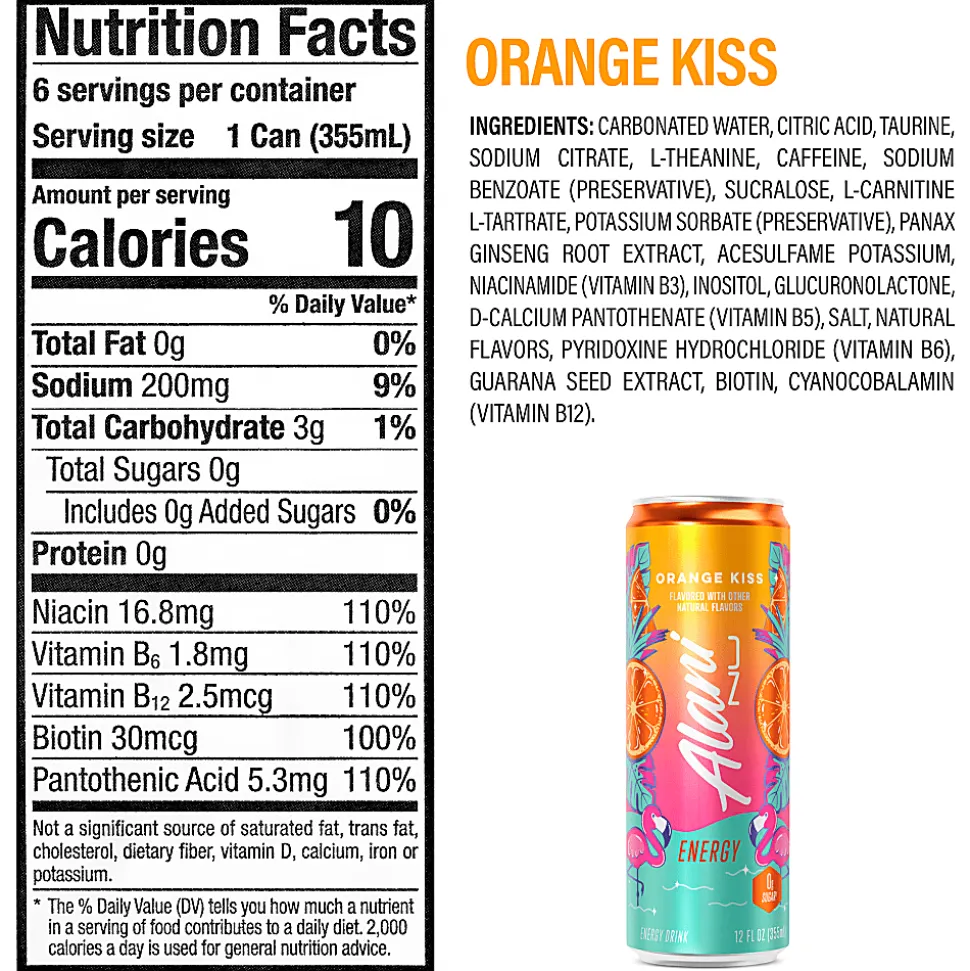 Alani Nu Energy Sweet Splash Variety Pack, 12 Oz, Pack Of 18 Drinks