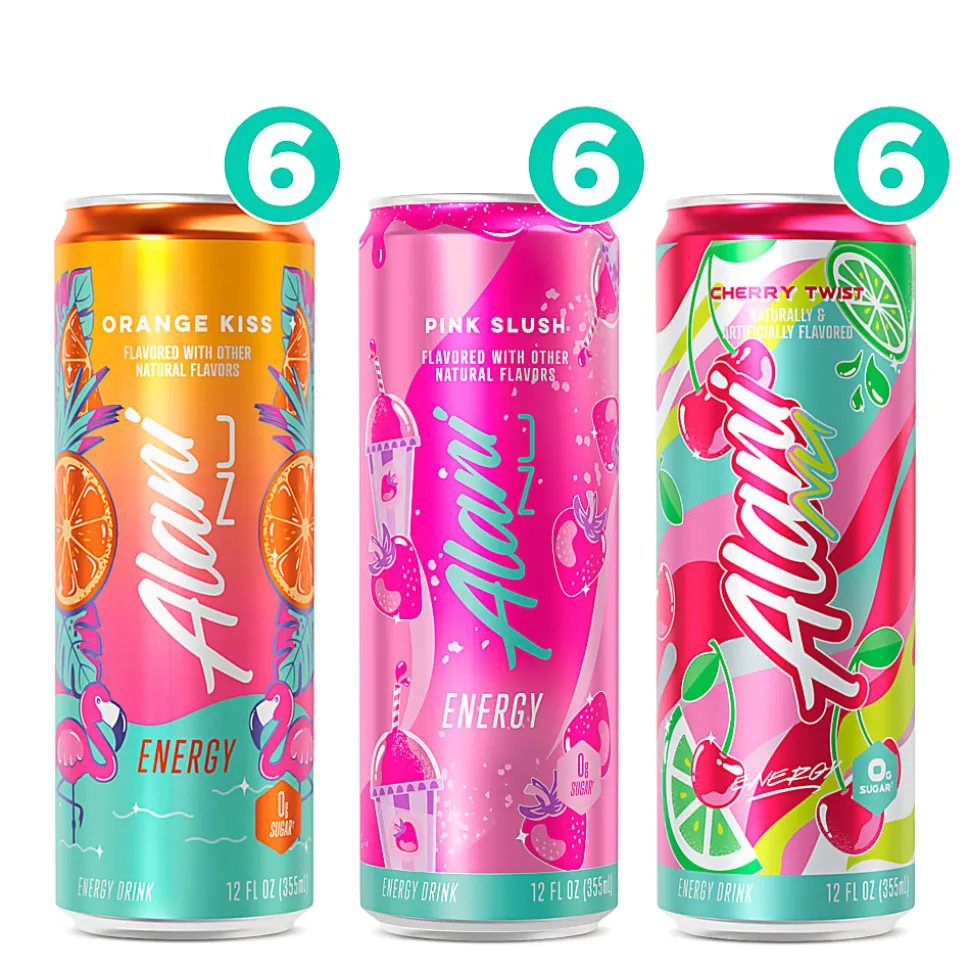 Alani Nu Energy Sweet Splash Variety Pack, 12 Oz, Pack Of 18 Drinks