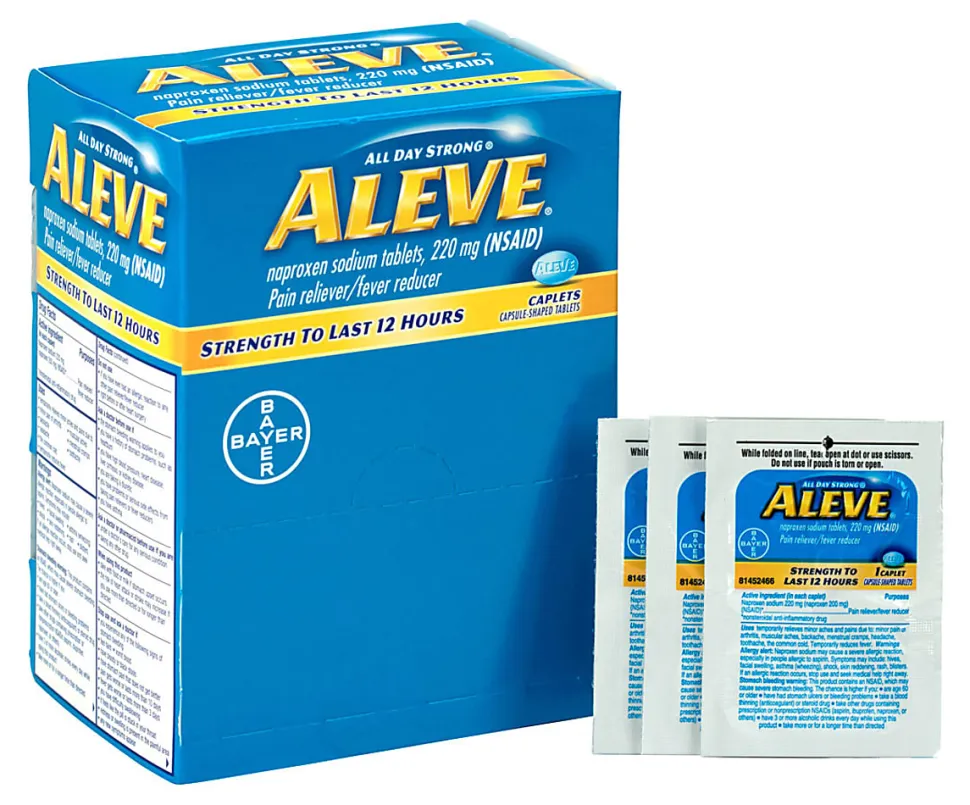 Aleve® Pain Reliever Tablets, 1 Tablet Per Packet, Box Of 50 Packets