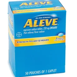 Aleve® Pain Reliever Tablets, 1 Tablet Per Packet, Box Of 50 Packets