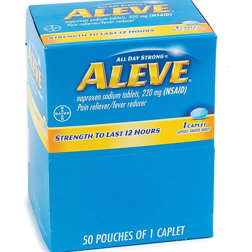 Aleve® Pain Reliever Tablets, 1 Tablet Per Packet, Box Of 50 Packets