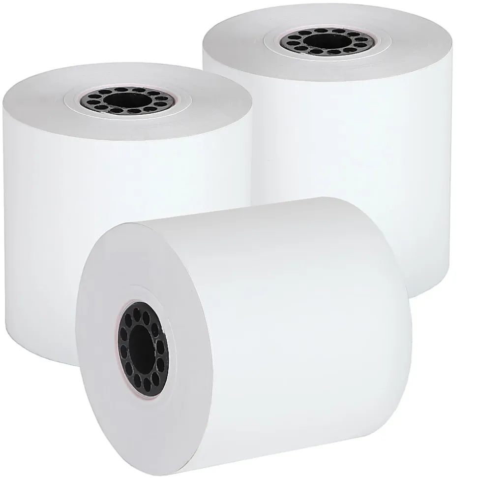Alliance Phenol-Free Thermal POS Rolls, 3-1/8" x 230', White, Carton Of 50 Rolls
