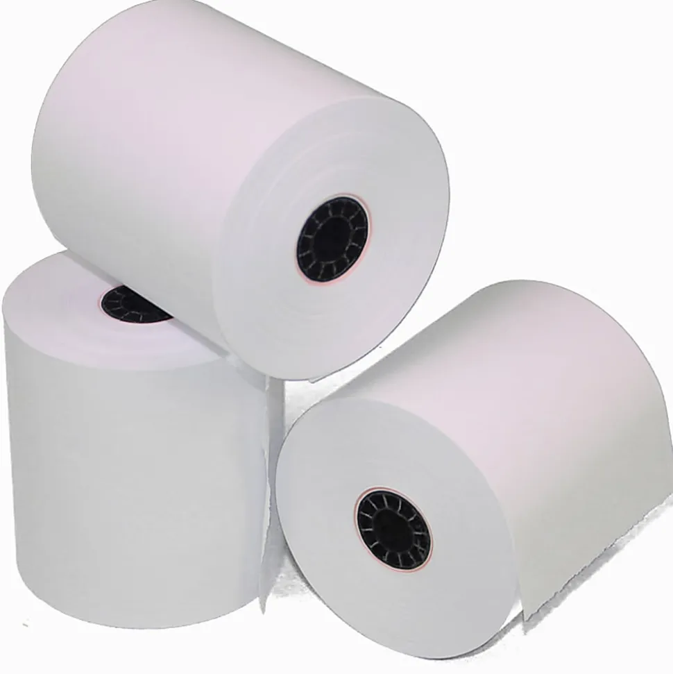 Alliance Phenol-Free Thermal POS Rolls, 3-1/8" x 273', White, Carton Of 50 Rolls