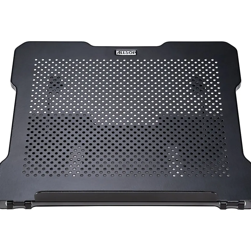 Allsop® Adjustable Metal Laptop Stand, 2-1/2"H x 13-7/16"W x 11-1/2"D, Black