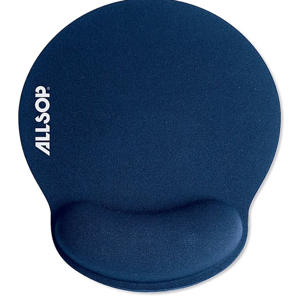 Allsop® Memory Foam Mouse Pad, 0.25"H x 9.75"W x 11.5"D, Blue