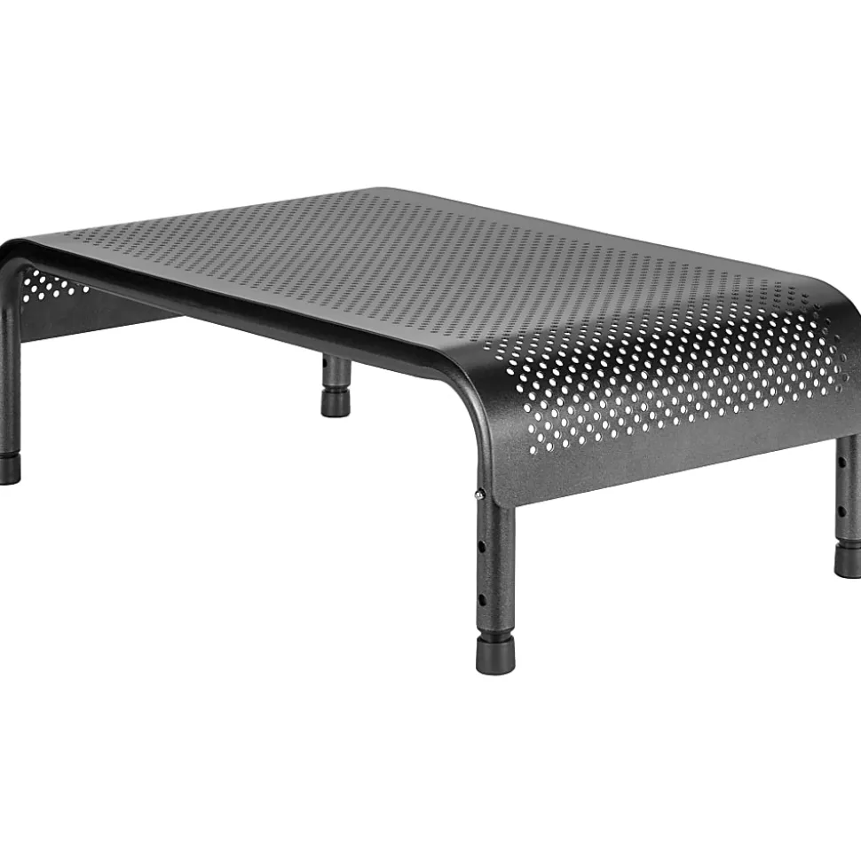 Allsop® Metal Art Ergo3 Adjustable Monitor Stand, 6"H-8"H x 18"W x 10"D, Black, 31630