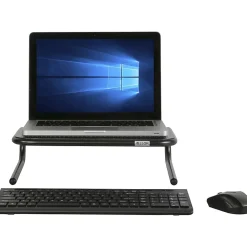 Allsop® Monitor/Printer Stand, Jr Model, Pearl Black