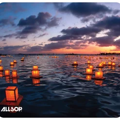 Allsop® Naturesmart Mouse Pad, 8" x 8-3/4", Lanterns