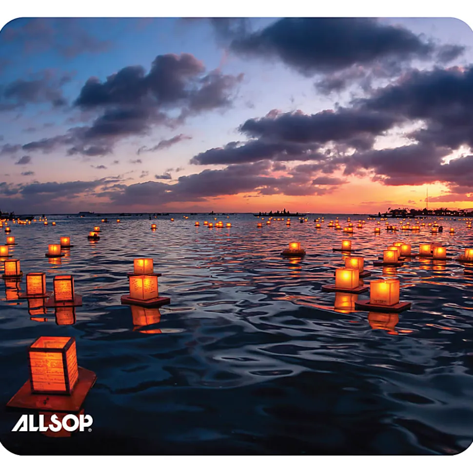 Allsop® Naturesmart Mouse Pad, 8" x 8-3/4", Lanterns
