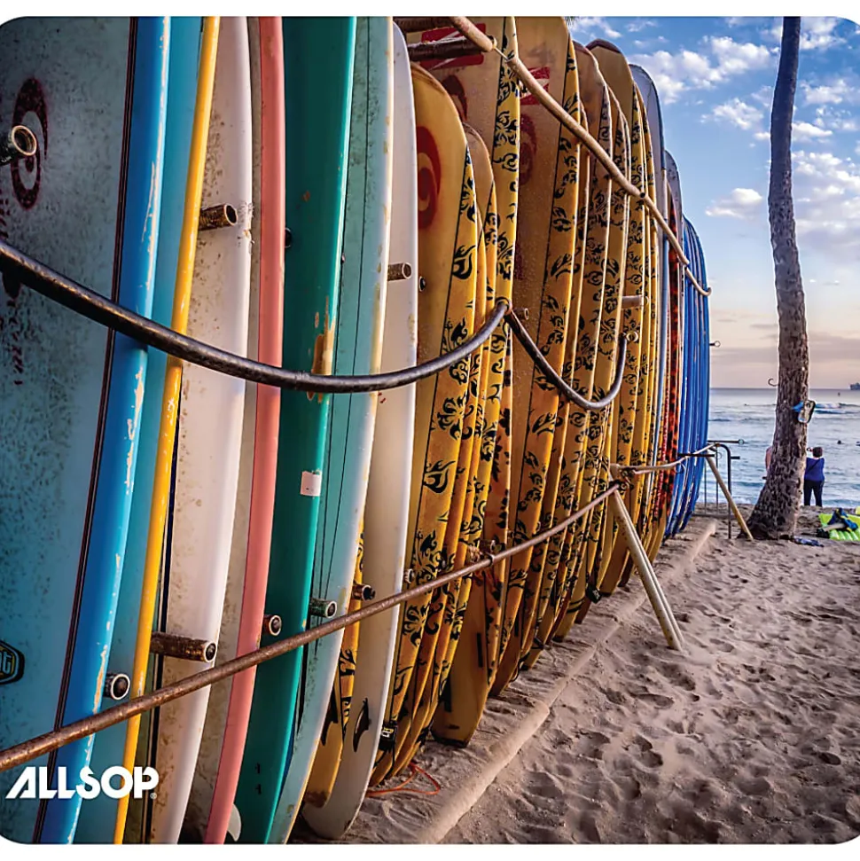 Allsop® Naturesmart Mouse Pad, 8" x 8-3/4", Surfboards