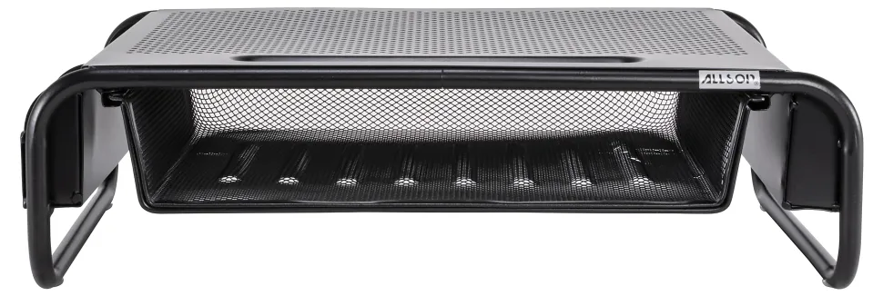 Allsop Organizer 5 Monitor Stand with Drawer, Pearl Black