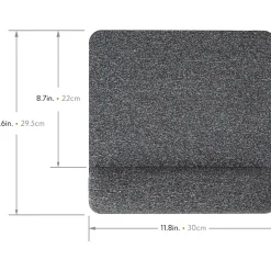 Allsop® Premium Plush Memory Foam Wrist Rest, Mousepad, 1-7/8"H x 11-5/8"W x 11-13/16"D, Gray