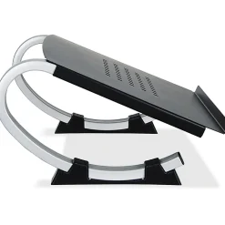Allsop® Redmond Adjustable Curve Laptop Stand, 5”H x 14-3/4”W x 11-1/2”D, Black/Silver