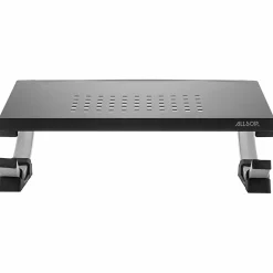 Allsop® Redmond Adjustable Curve Laptop Stand, 5”H x 14-3/4”W x 11-1/2”D, Black/Silver