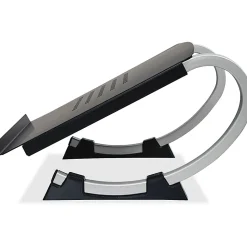 Allsop® Redmond Adjustable Curve Laptop Stand, 5”H x 14-3/4”W x 11-1/2”D, Black/Silver