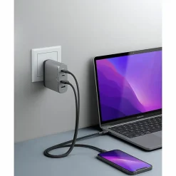 Alogic Rapid Power AC Adapter - 100 W - 120 V AC, 230 V AC Input - 5 V DC, 20 V DC, 15 V DC, 9 V DC Output - 3 A - Space Gray