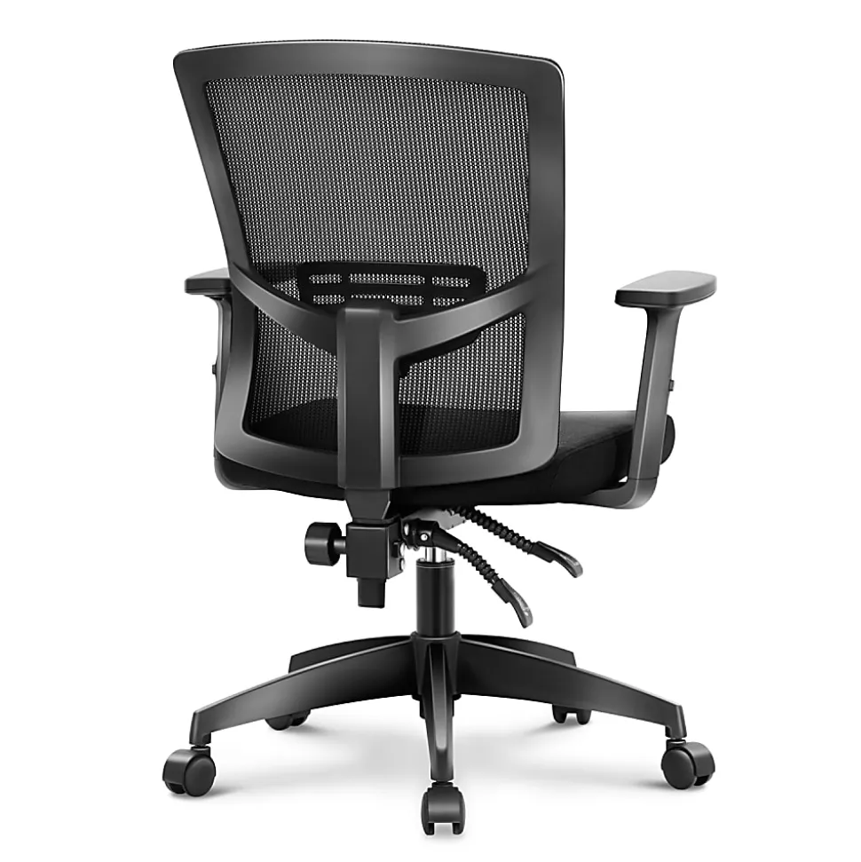 ALPHA HOME Ergonomic Mesh Mid-Back Office Task Chair, Black