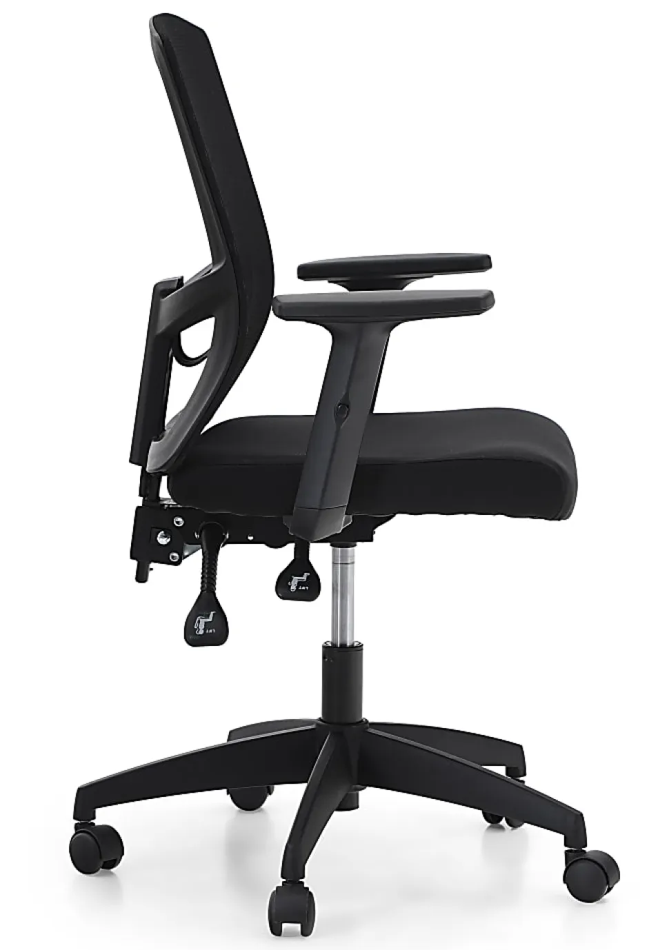 ALPHA HOME Ergonomic Mesh Mid-Back Office Task Chair, Black
