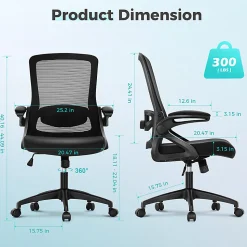 ALPHA HOME PHI VILLA Mesh Swivel Office Rocking Chair without headrest