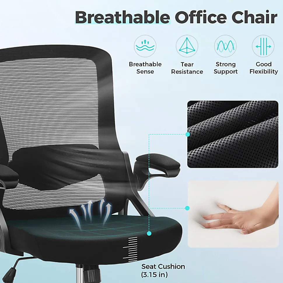 ALPHA HOME PHI VILLA Mesh Swivel Office Rocking Chair without headrest