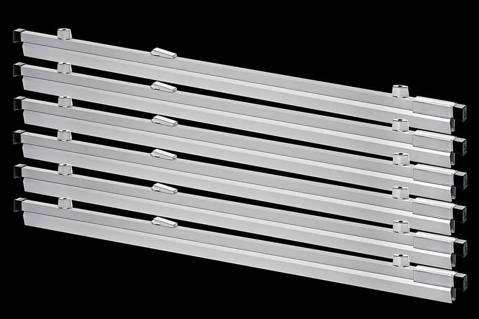 Alpine AdirOffice Aluminum 30” Hanging Clamps, 2-9/16” x 31-5/8”, Silver, Pack Of 6 Clamps