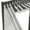 Alpine AdirOffice Blueprint Vertical File Rolling Stand, 46”H x 27”W x 28-1/2”D, Black