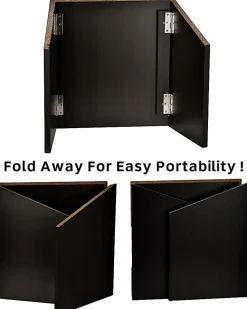 Alpine AdirOffice Foldable Tabletop Podium Lectern, 19”H x 27”W x 16”D, Black