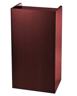Alpine AdirOffice Hostess Floor Stand With Wheels, 46”H x 22-1/2”W x 16-9/16”D, Mahogany