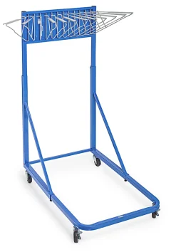 Alpine AdirOffice Large Blueprint Vertical File Rolling Stand, 46”H x 27”W x 28-1/2”D, Blue