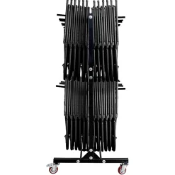 Alpine AdirOffice 1,000 Lb 2-Tier Steel Folding Chair Cart, 76-1/8
