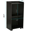 Alpine AdirOffice Mobile Presentation Floor Lectern Stand With Shelves, 46”H x 24”W x 17”D, Black