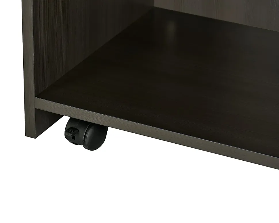 Alpine AdirOffice Mobile Presentation Floor Lectern Stand With Shelves, 46”H x 24”W x 17”D, Black