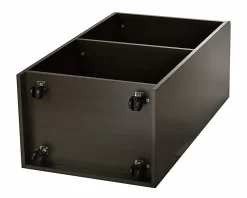 Alpine AdirOffice Mobile Presentation Floor Lectern Stand With Shelves, 46”H x 24”W x 17”D, Black