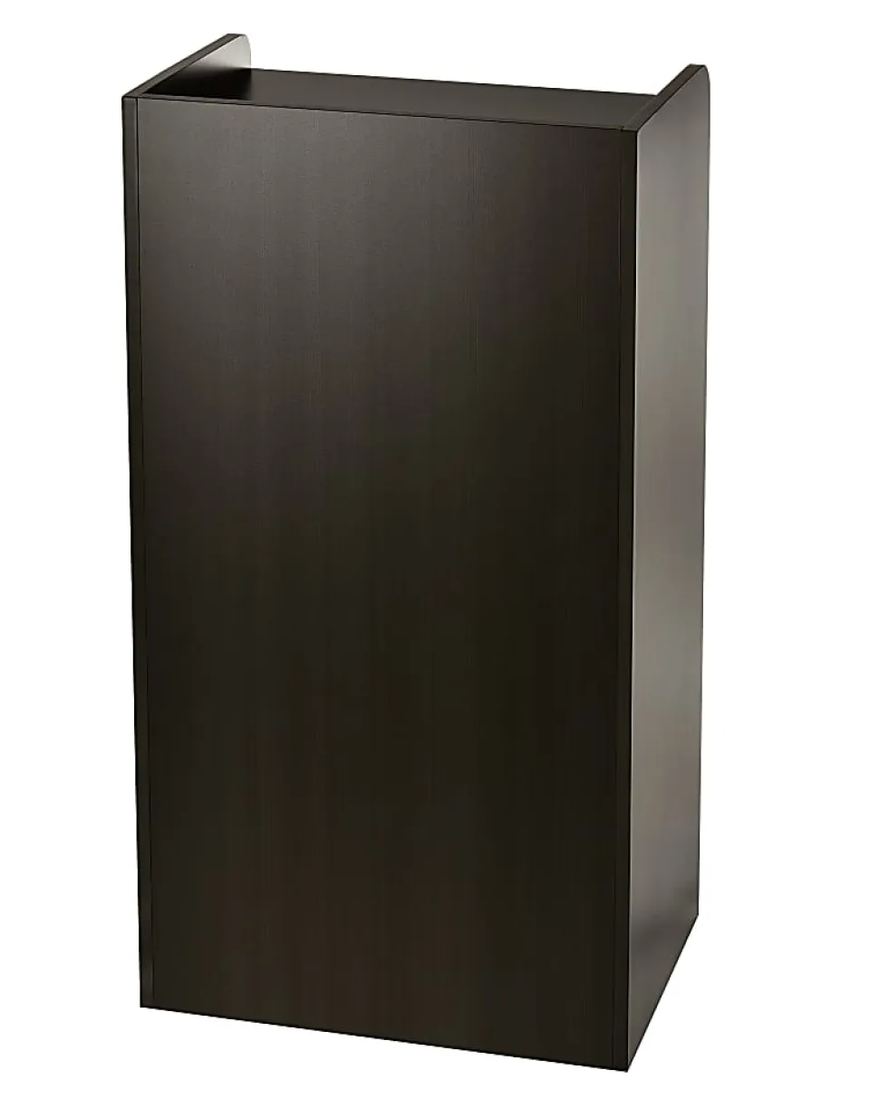 Alpine AdirOffice Mobile Presentation Floor Lectern Stand With Shelves, 46”H x 24”W x 17”D, Black