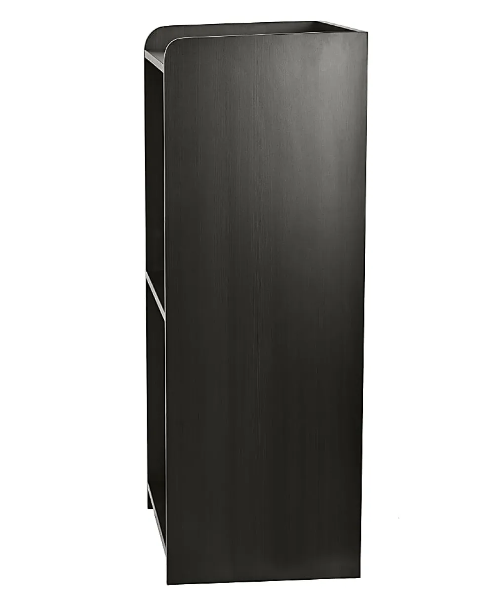 Alpine AdirOffice Mobile Presentation Floor Lectern Stand With Shelves, 46”H x 24”W x 17”D, Black