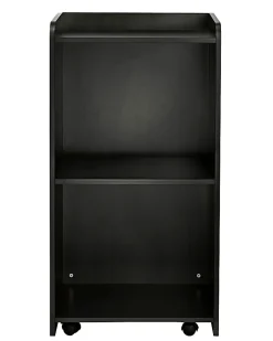 Alpine AdirOffice Mobile Presentation Floor Lectern Stand With Shelves, 46”H x 24”W x 17”D, Black