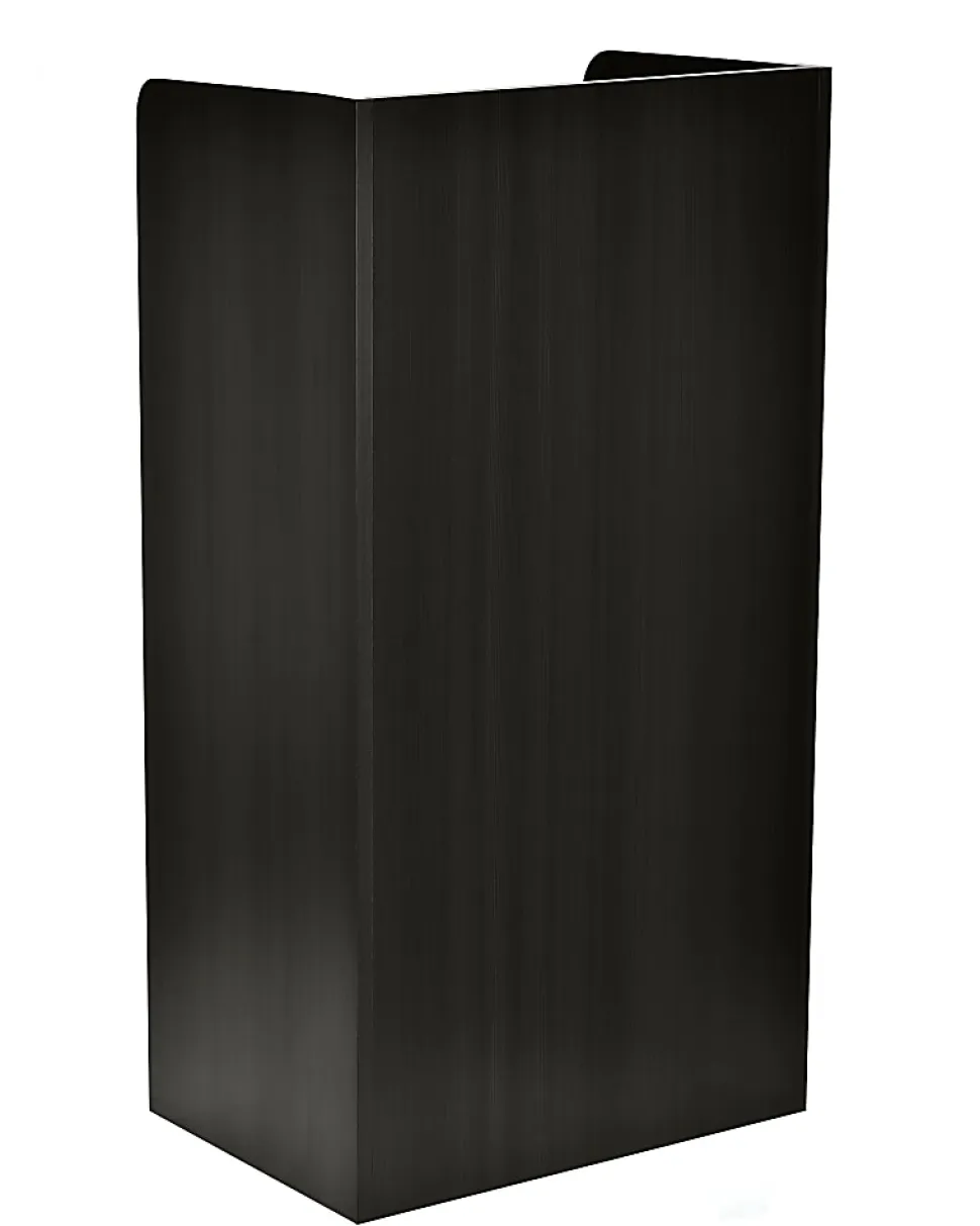 Alpine AdirOffice Mobile Presentation Floor Lectern Stand With Shelves, 46”H x 24”W x 17”D, Black
