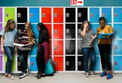 Alpine AdirOffice 4-Tier Steel Lockers, 72