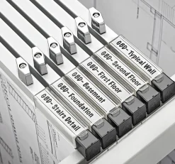 Alpine Aluminum AdirOffice 24” Hanging Clamps, 2-9/16” x 25-13/16”, Silver, Pack Of 6 Clamps