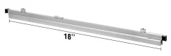 Alpine Aluminum AdirOffice 18” Hanging Clamps, 2-9/16” x 19-15/16”, Silver, Pack Of 6 Clamps