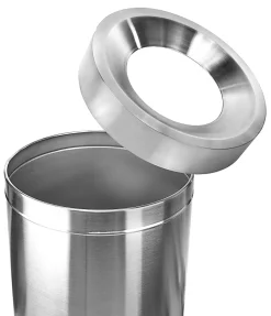 Alpine Commercial Indoor Trash Can, 50 Gallon, Stainless Steel