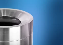 Alpine Commercial Indoor Trash Can, 50 Gallon, Stainless Steel